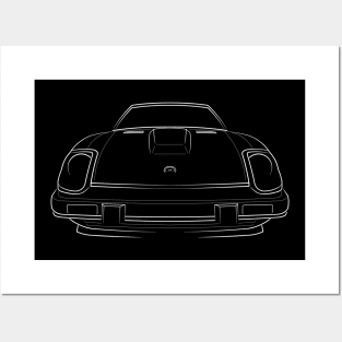 1983 Datsun 280ZX - front stencil, white Posters and Art